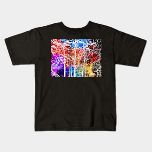 Birch Forest Grunge Kids T-Shirt